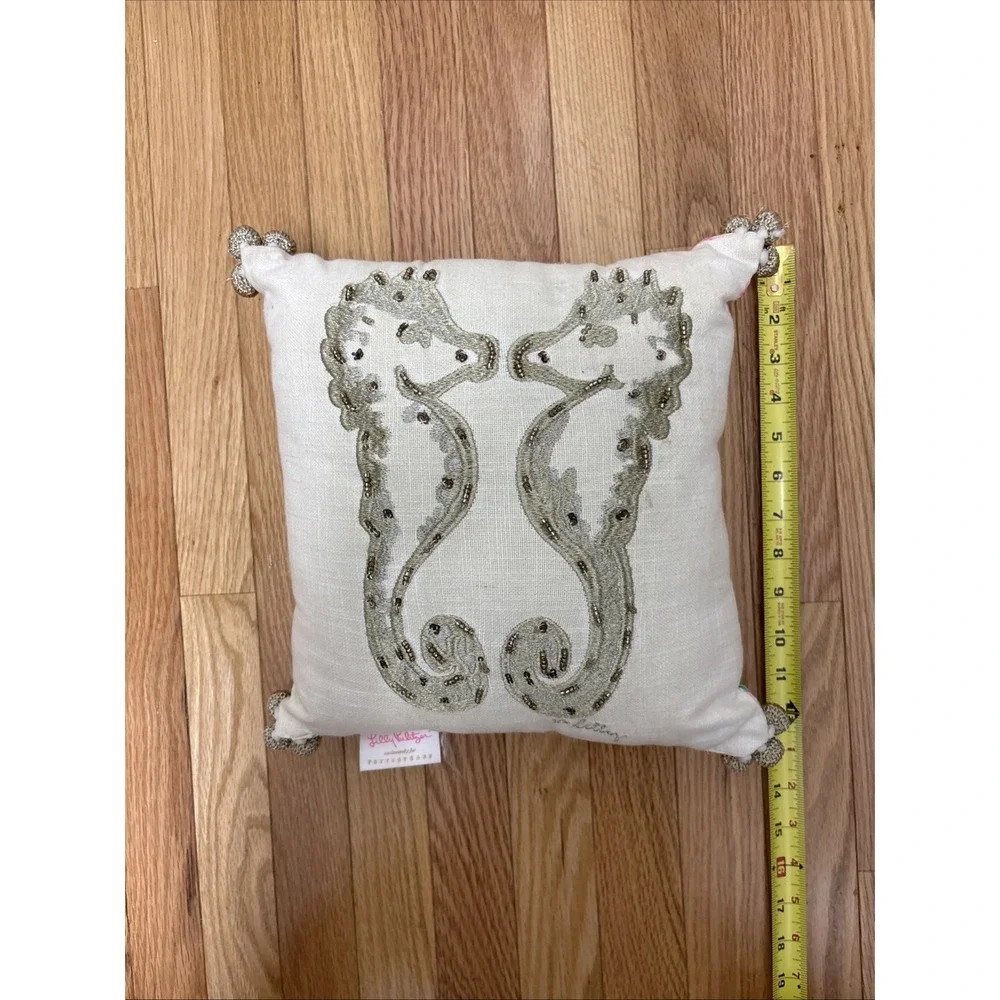 Lilly‎ Pulitzer Exclusively for Pottery Barn Reversable Embroidered Pillow